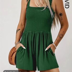 Green Sleeveless Jumpsuit